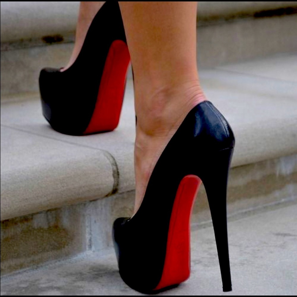 Christian Louboutin pumps.
